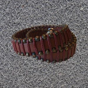 Brown leather bracelet